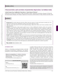 Characteristics and correlates of poststroke.10