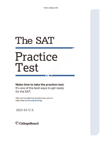 2023 March US SAT formatted with answers
