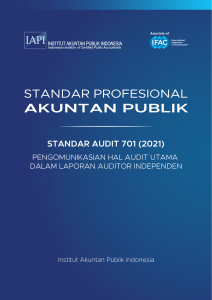 ISA 701 Communicating Key Audit Matters in the Independent. Auditor's Report