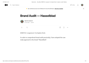 Brand Audit — Hasselblad by Stephen Parke  