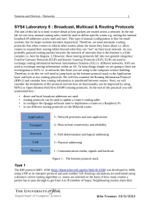 SYS4 LAB 08 Broadcast Multicast & Routing Protocols