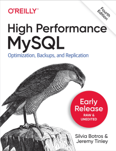 High Performance MySQL: Optimization, Backups, Replication