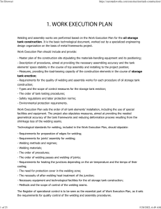 Work Execution Plan Construction Storage Tank