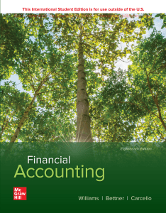 Financial Accounting, 18e Jan Williams, Mark Bettner, Joseph Carcello