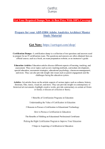 Prepare for your AD5-E804 Adobe Analytics Architect Master Study Material