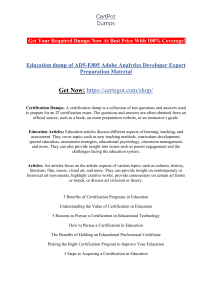Education dump of AD5-E805 Adobe Analytics Developer Expert Preparation Material