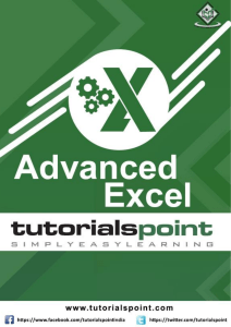 advanced excel tutorial