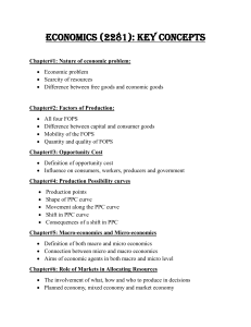 Economics revision concepts