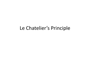 05 - Le Chatelier’s Principle