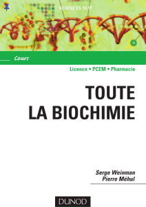 Toute la Biochimie - Cours - Serge Weinman - Dunod