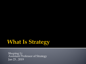 WK2 What is strategy Post