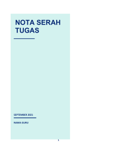 CONTOH NOTA SERAH TUGAS FARA