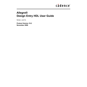 Allegro Design Entry HDL User Guide2008
