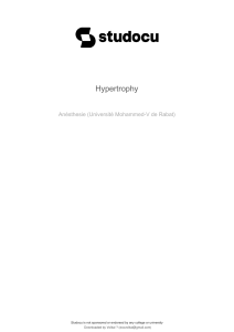 Hypertrophy: Study Guide for Anesthesia Students