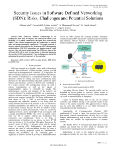 Paper 42-Security Issues in Software Defined Networking