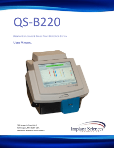 Manual User, QS-B220  Commercial