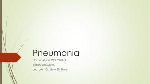 Pneumonia Presentation