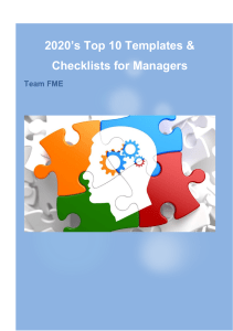 2020’s Top 10 Templates and Checklist for Managers