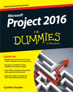 Microsoft Project 2016 For Dummies