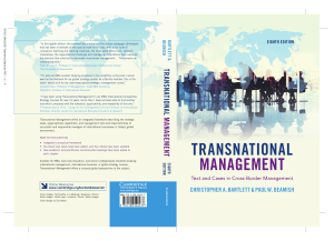 Bartlett.C - Transnational Management