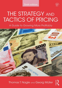 The Strategy and Tactics of Pricing by Thomas T. Nagle  Georg MГјller