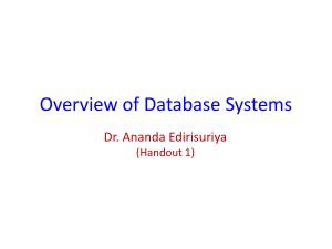 1 - Overview of Databases 1