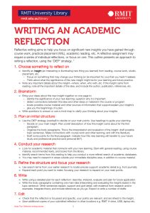 Writing academic reflection accessible 2015