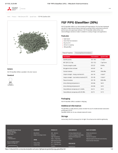 FGF PIPG Glassfiber (30%) – Mitsubishi Chemical America