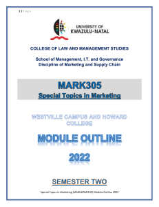 MARK305 MODULE OUTLINE 2022 WV