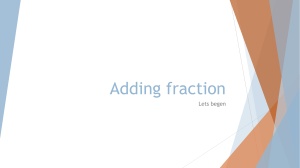 Adding fraction