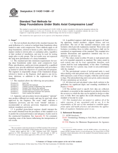 Deep Foundation Static Load Test: ASTM D1143 Standard