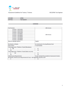 Q7001 Test Engineer SPD Trainee Guidelines