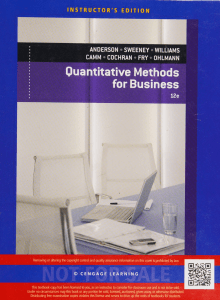 Quantitative Methods for Business