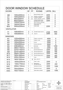 DOOR AND WINDOW SCHEDULE