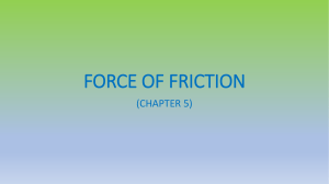 FORCE OF FRICTION 