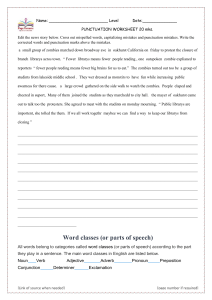 punctuation worksheet