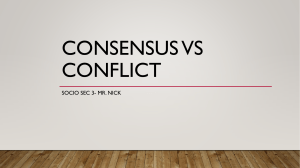 Consensus Vs Conflict