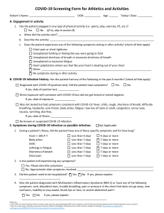 High School Sports Form with Covid Questionnaire V2