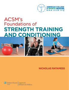ACSM Foundations of Strength Training and Conditioning