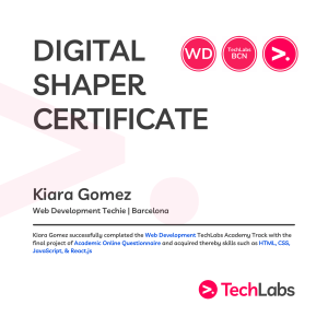 Kiara Gomez Digital Shaper Certificate WD