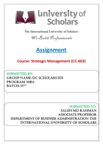 Strategic Management Assignment Final PDF