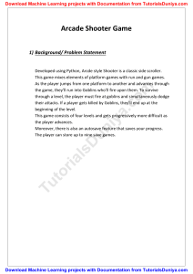 Arcade Shooter Game Machine Learning Project