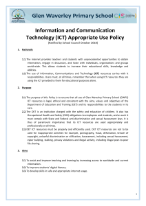 information and communication technology ict appropriate use policy