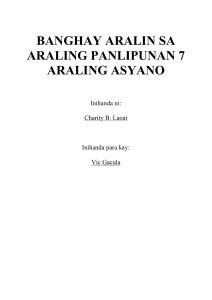 2 BANGHAY ARALIN SA ARALING PANLIPUNAN 7