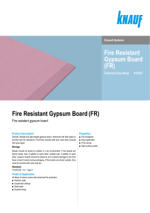 Fire Resistant Gypsum Board-FR-2021
