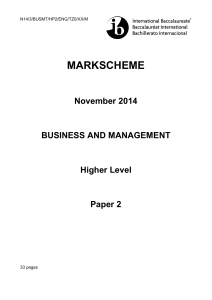 IB Business Management Marking scheme 2002 to 2017 all editions May, November, June