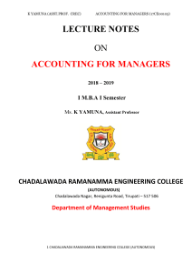 Accounting for Management for MBA 