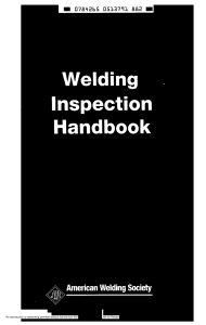 Welding Inspection Handbook  AWS 