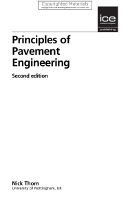 Principles of Pavement Engineering Secon