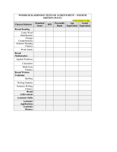 TABLE -WJ IV